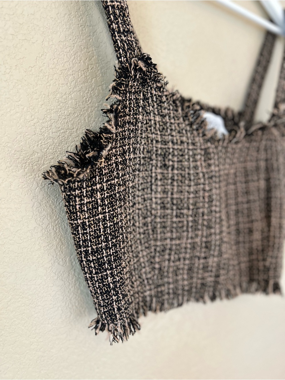 Mare Mare x Anthropologie Woven Tweed Cropped Tank Size M Elevated Chic - Picture 3 of 11